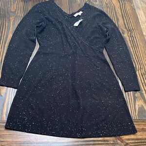 LOFT | Dresses | Loft Black And White Long Sleeve Dress | Poshmark